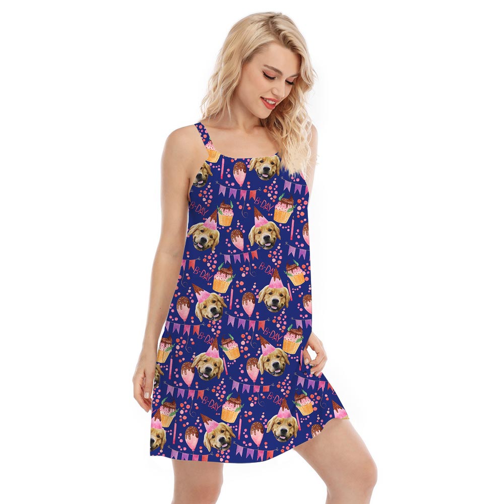 Matching Custom Face Hawaiian Cami Dress