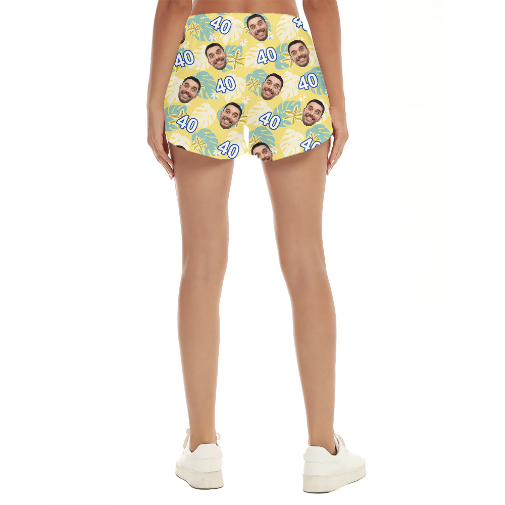 Custom Face and Age Summer Birthday Hawaiian Short Womens