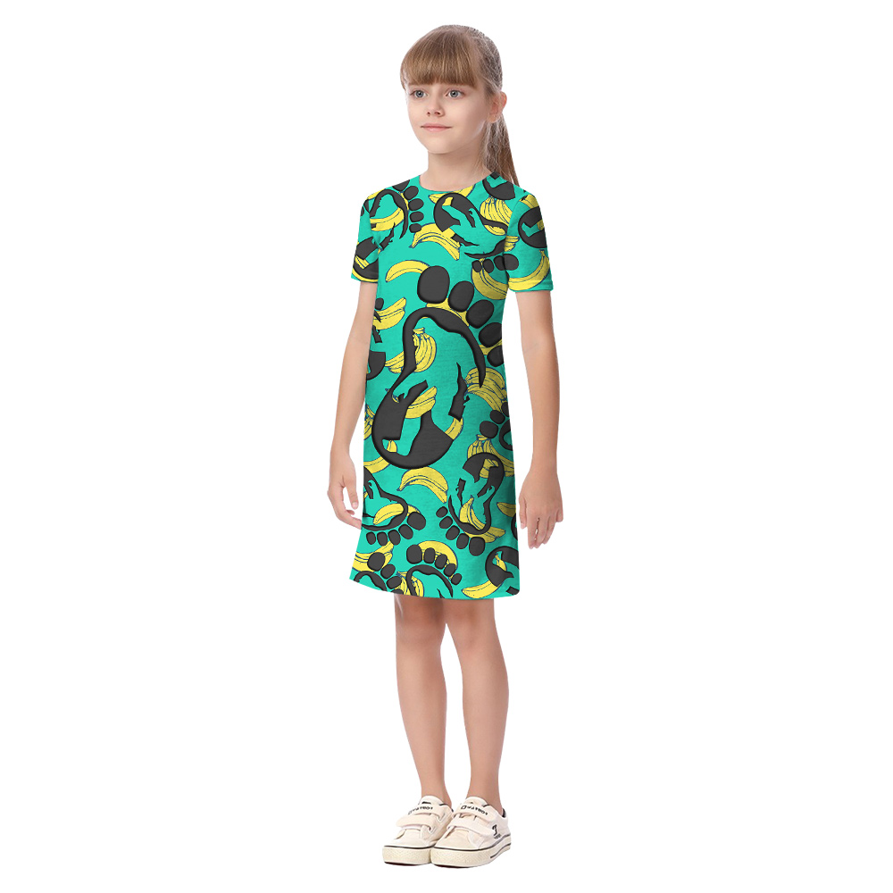 Funny Bigfoot Banana Green Matching Family Hawaiian Outfits