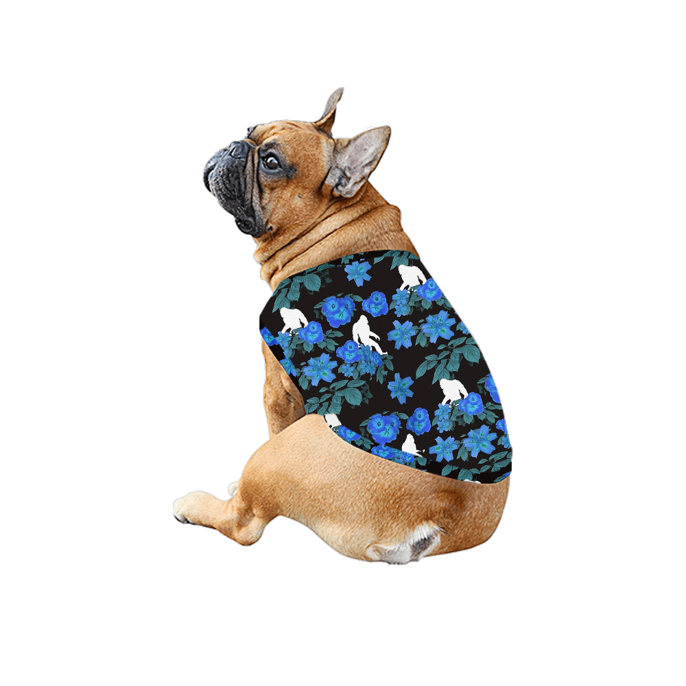 Floral Sasquatch Navy Matching Family Hawaiian Outfits