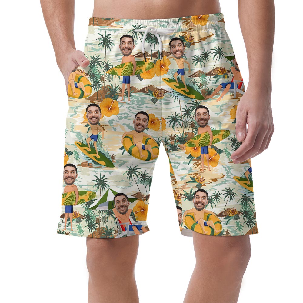 Men's Hawaiian Shorts Custom Face - variant image 1