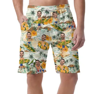 Men's Hawaiian Shorts Custom Face