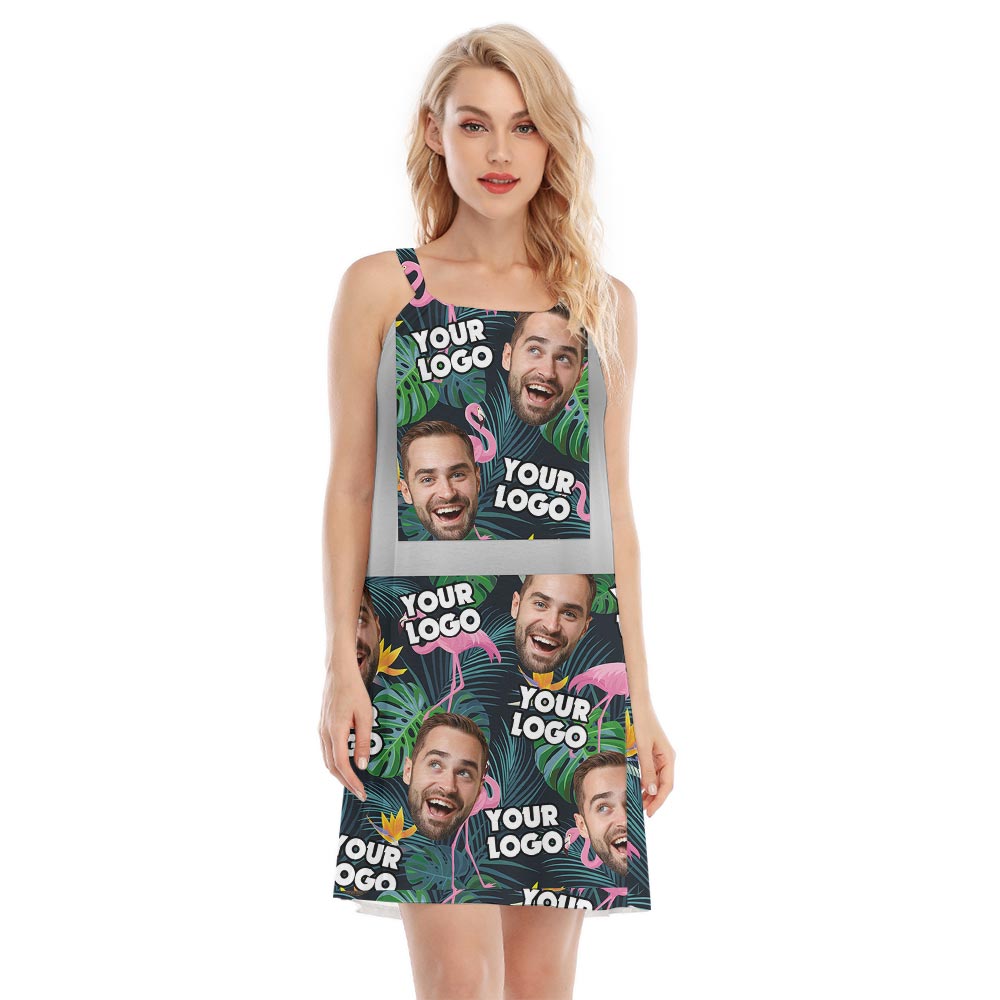 Hawaiian Custom Face Tropical Cami Dress - variant image 1
