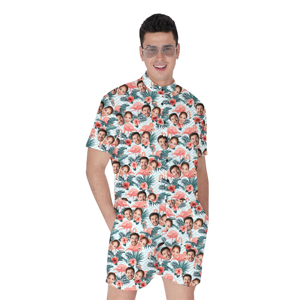 Personalized Hawaiian Romper Men For Couple - variant image 1