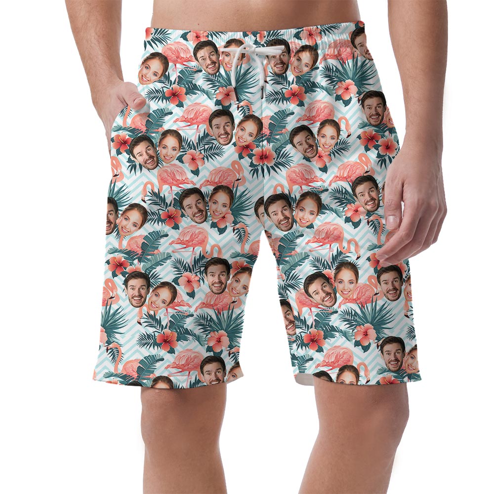 Hawaiian Custom Face Shorts Men For Couple - variant image 1