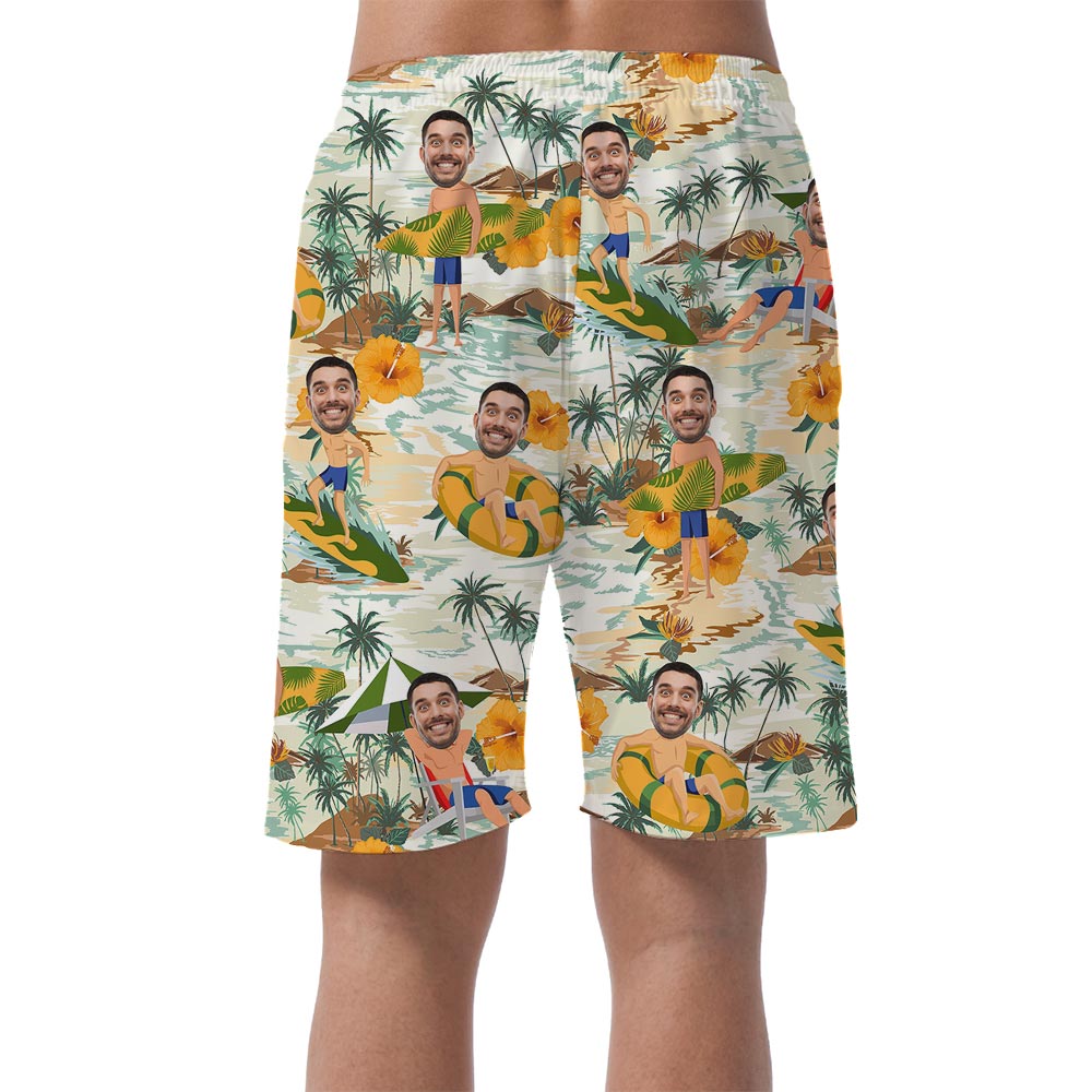 Men's Hawaiian Shorts Custom Face
