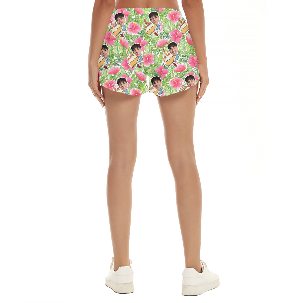 Tropical Green Birthday Hawaiian Short for Women