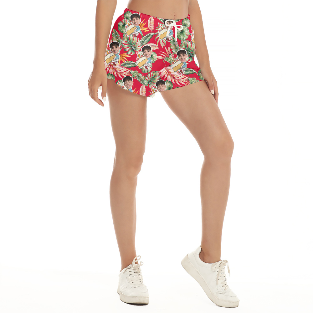 Custom Face Tropic Flavor Birthday Hawaiian Women Short