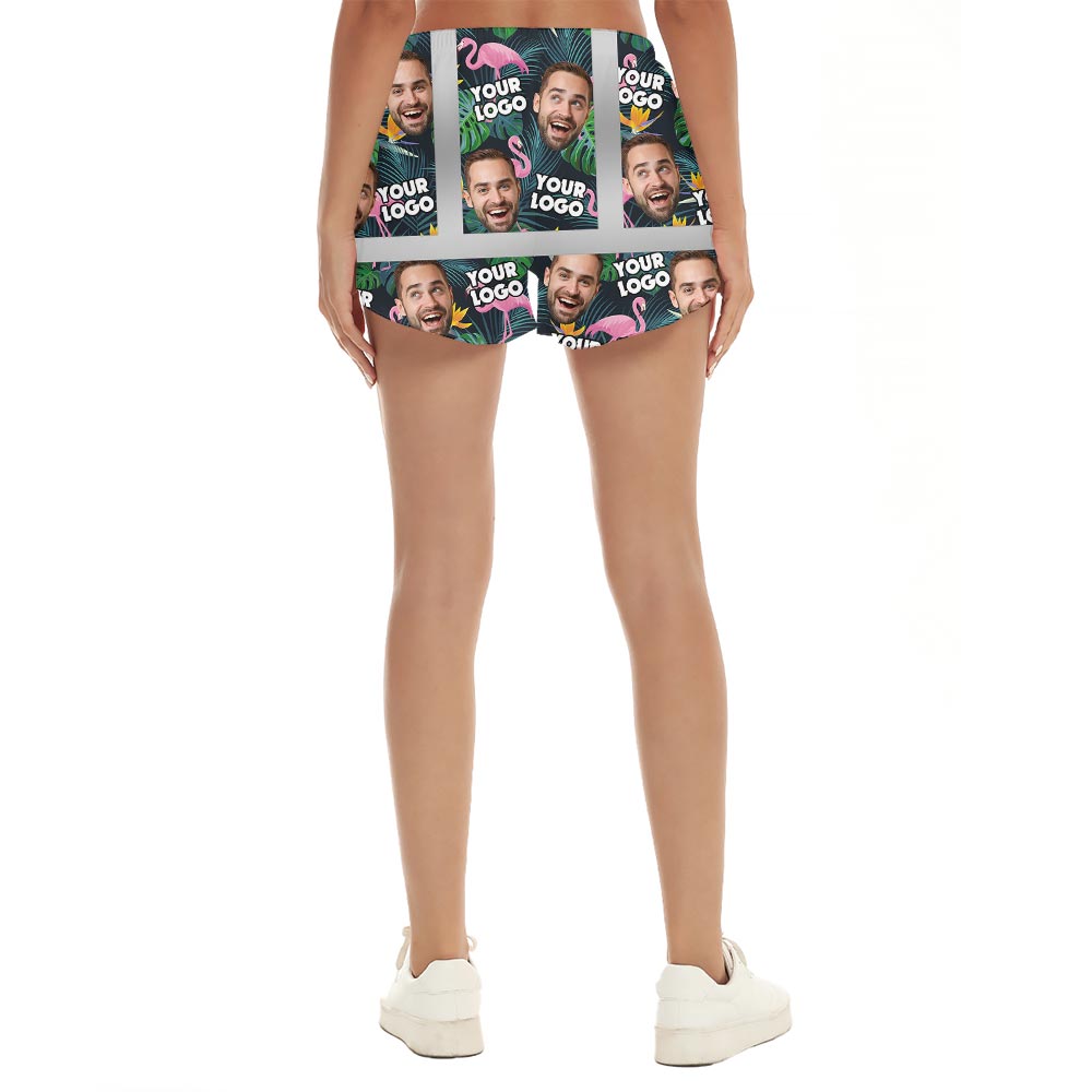 Tropical Custom Face Hawaiian Shorts Women