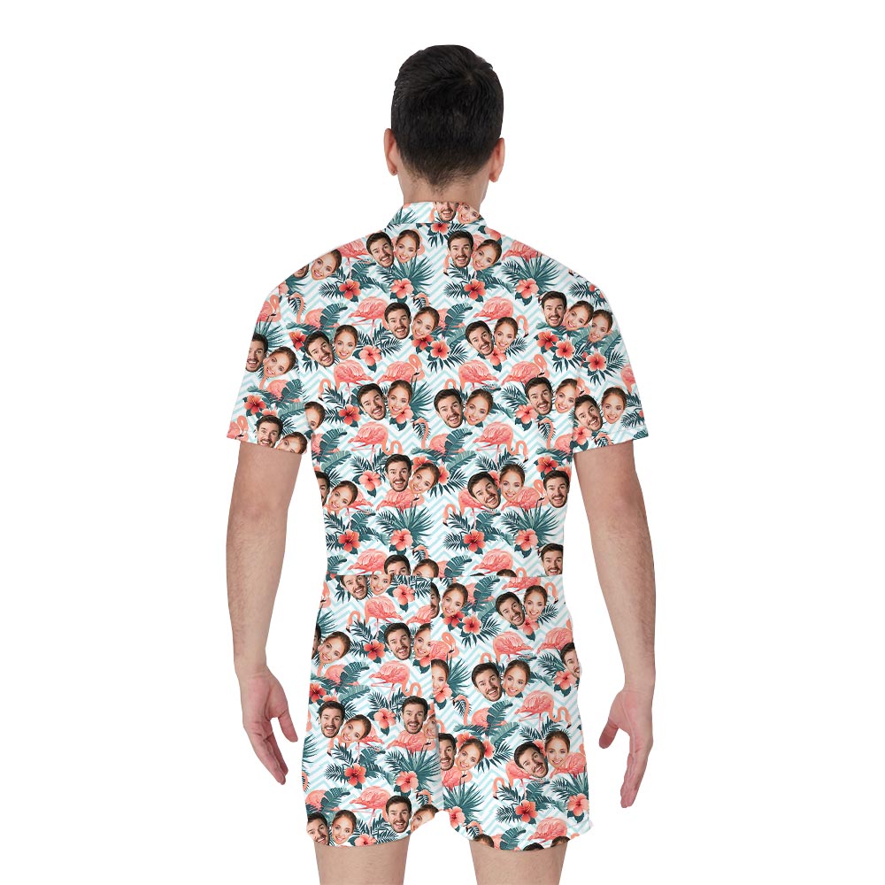 Personalized Hawaiian Romper Men For Couple