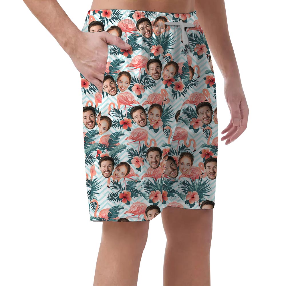 Hawaiian Custom Face Shorts Men For Couple
