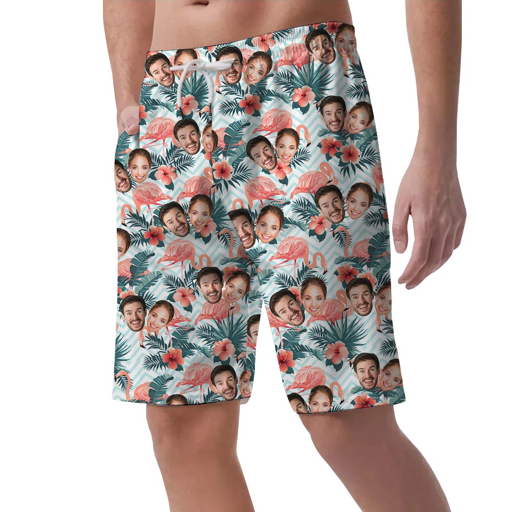 Hawaiian Custom Face Shorts Men For Couple