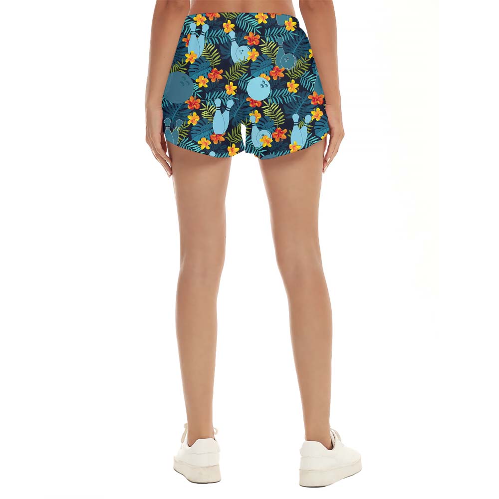 Bowling Floral Women's Hawaiian Shorts