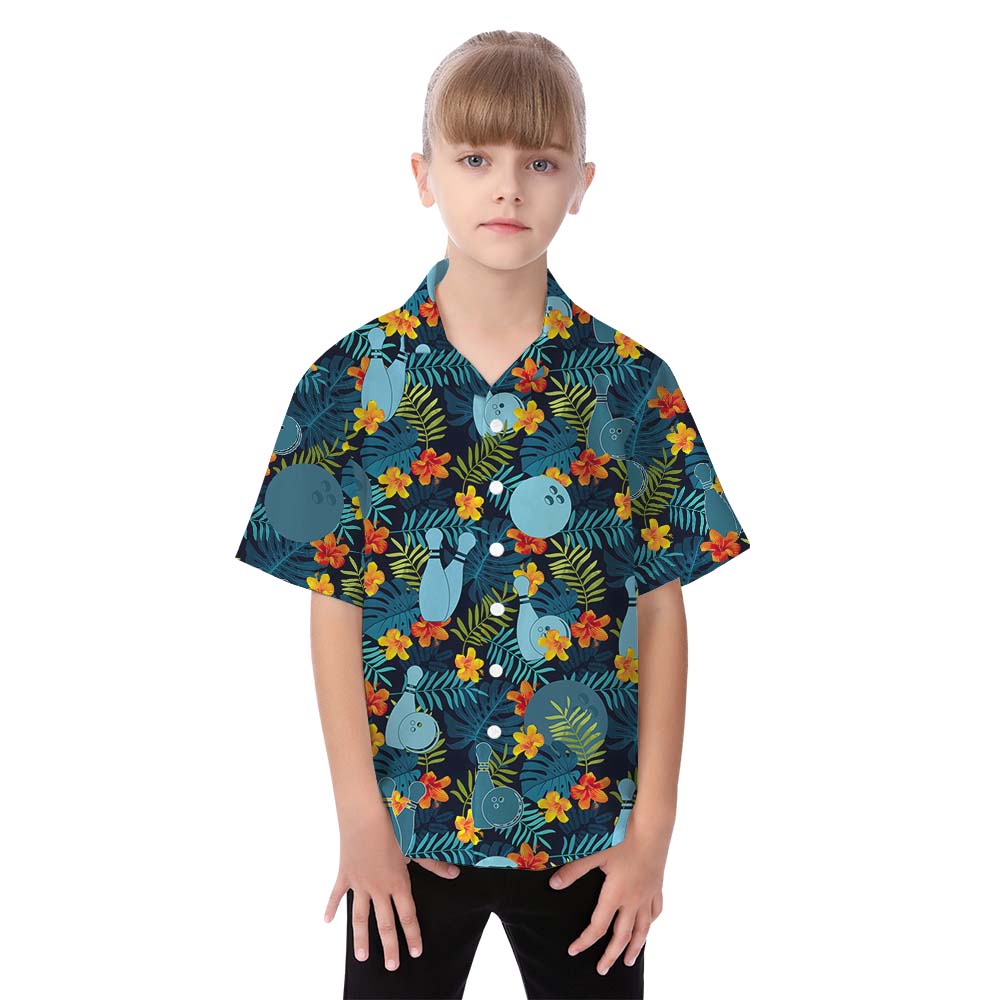 Floral Green Matching Bowling Family Outfits
