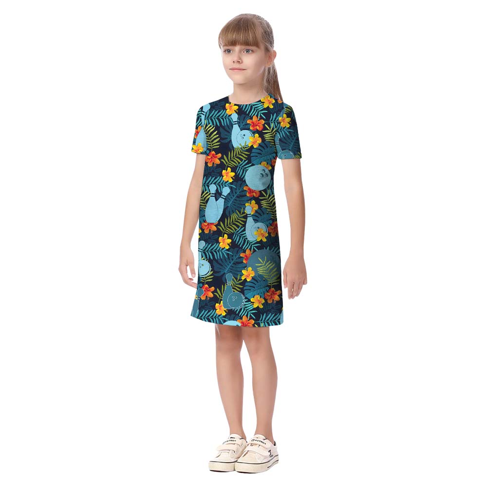 Floral Green Matching Bowling Family Outfits