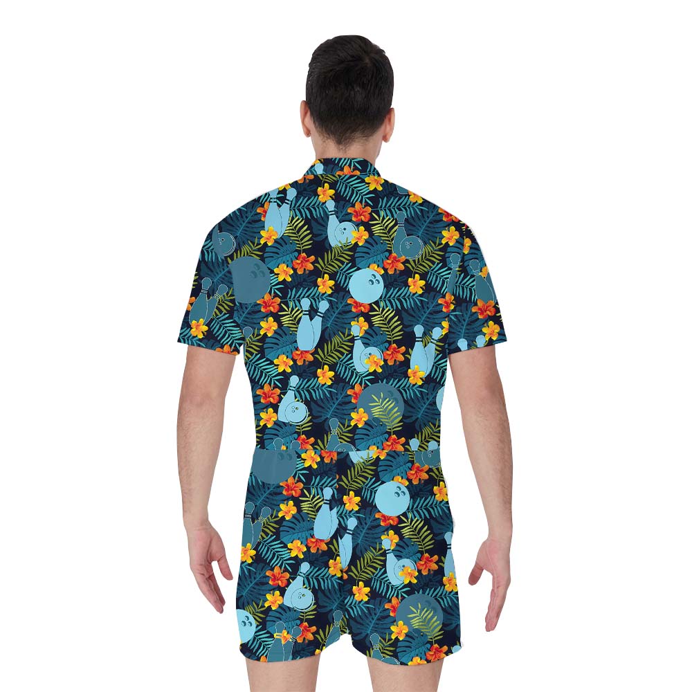 Bowling Club Tropical Men's Romper Onesie