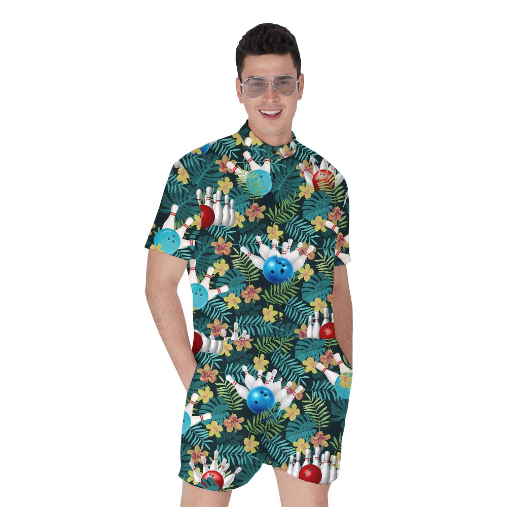 Bowling Floral Romper For Male - variant image 1