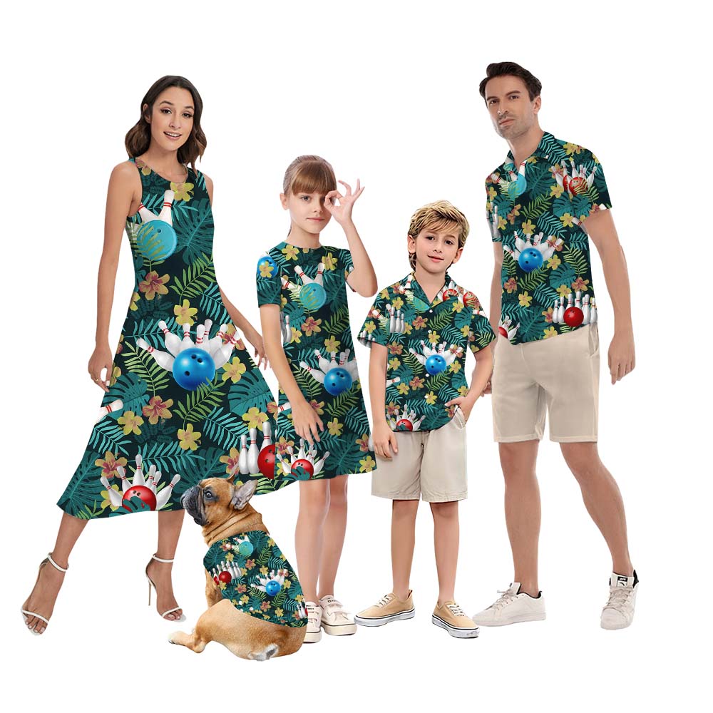 Bowling Tropical Matching Family Hawaiian Outfits - variant image 1
