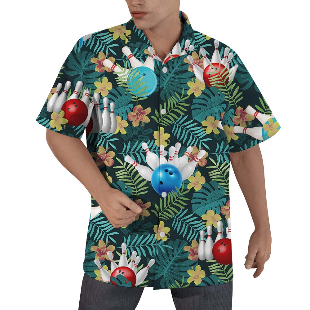 Bowling Team Tropical Hawaiian Shirts - variant image 1