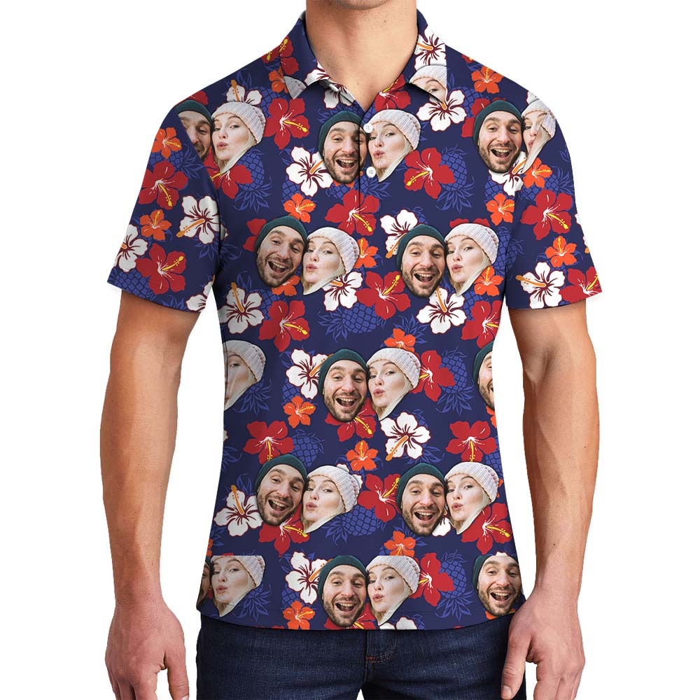 Custom Couple Matching Hawaiian Polo Men - variant image 1