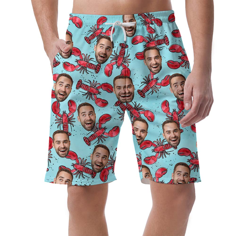 Matching Custom Face Crab Hawaiian Shorts Men - variant image 1