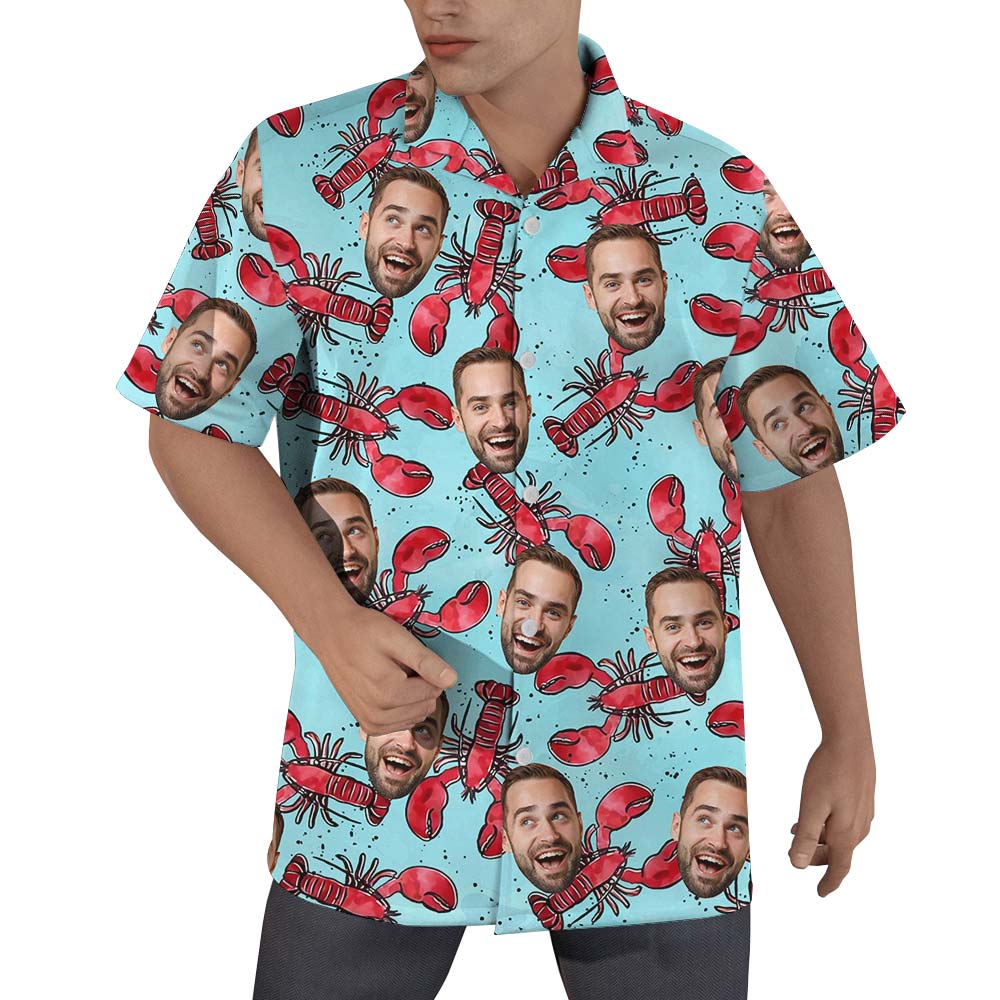 Crab Custom Face Hawaiian Shirt Men - variant image 1