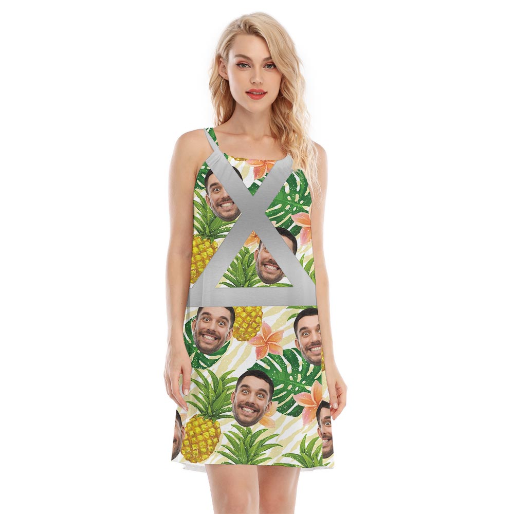 Hawaiian Hi Vis Women Cami Dress Custom Face - variant image 1