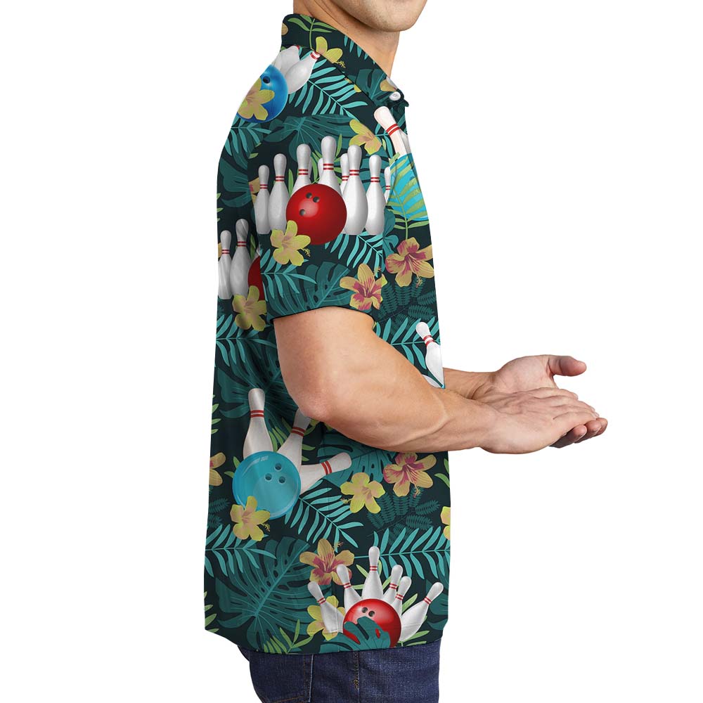 Bowling Pins Men's Collared Polo Shirts