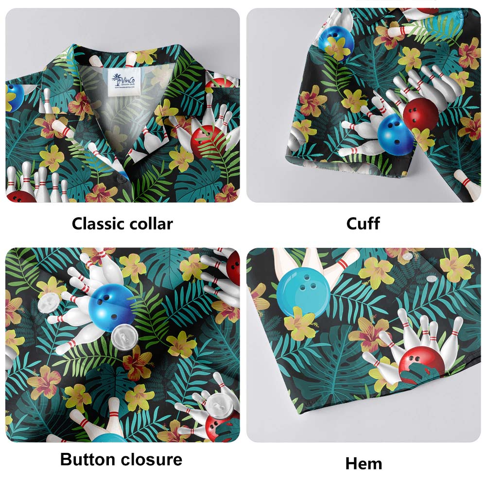 Bowling Team Tropical Hawaiian Shirts