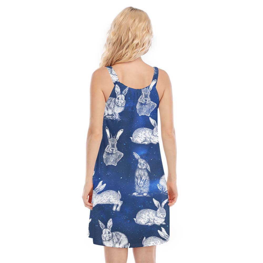Rabbit Easter Women's Cami Dress In Navy