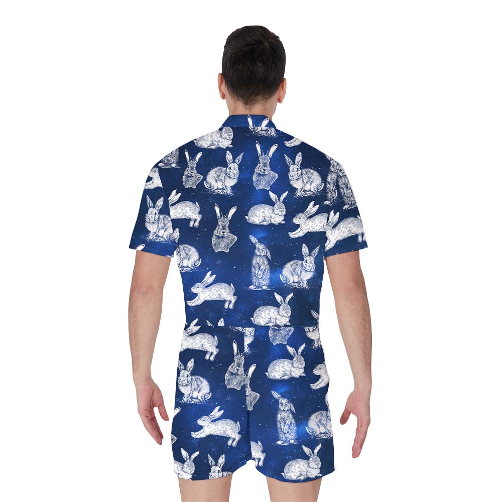 Unique Rabbit Men's Romper Navy