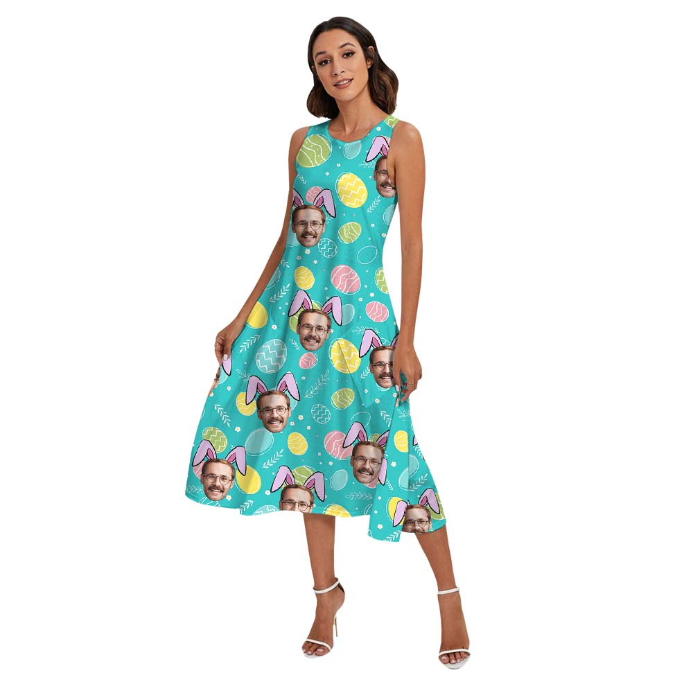 Custom Face Colorful Eggs Matching Family Easter Outfits