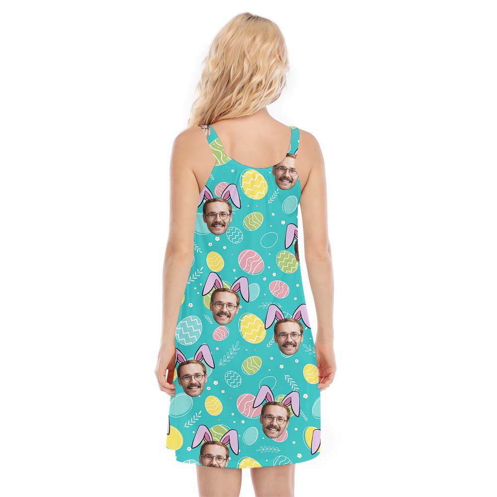 Custom Photo Bunny Women Dress For Easter
