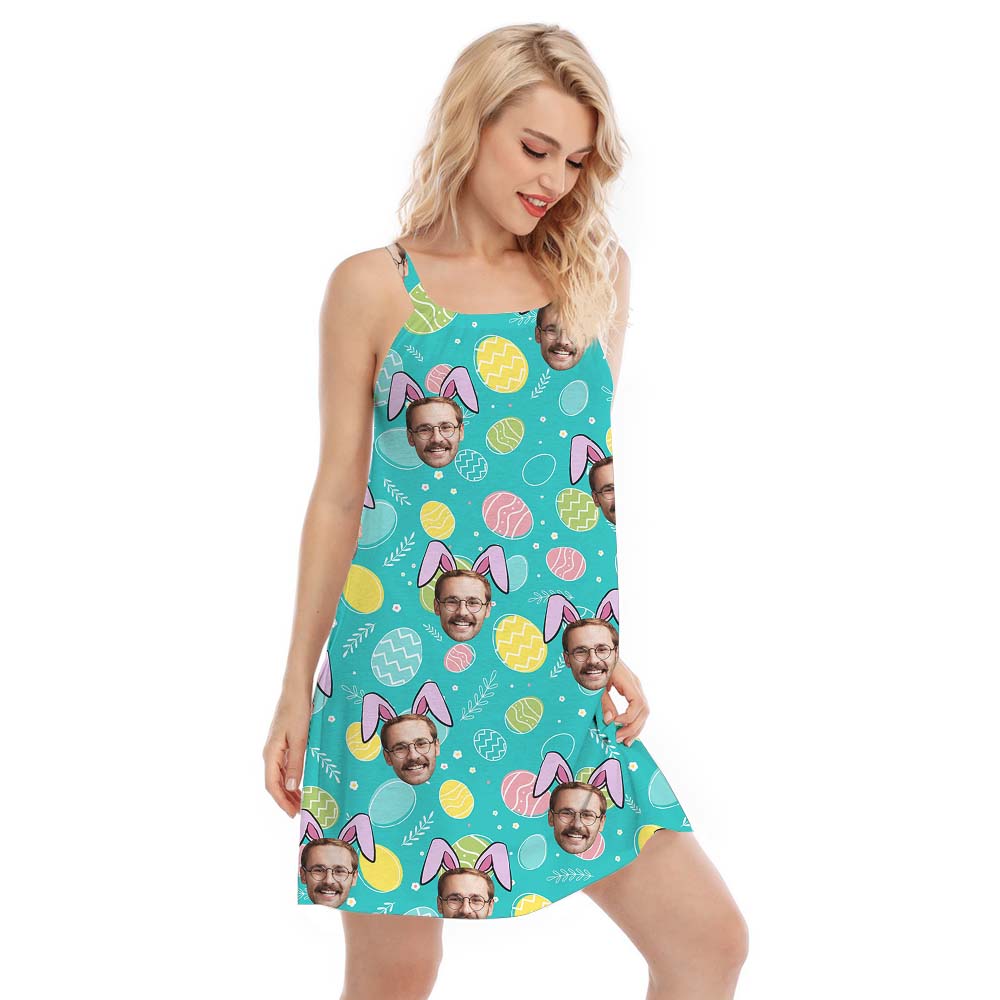 Custom Photo Bunny Women Dress For Easter
