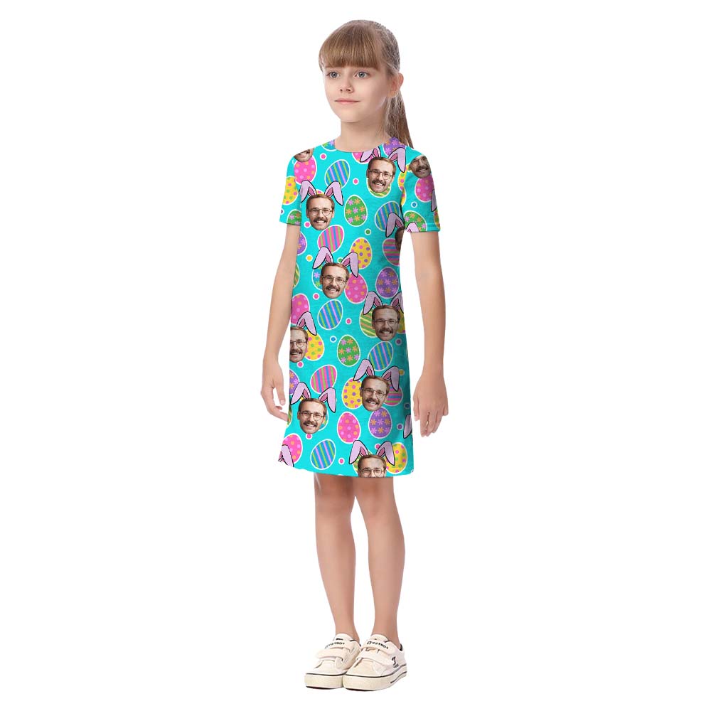 Happy Easter Eggs Matching Family Hawaiian Outfits With Custom Faces