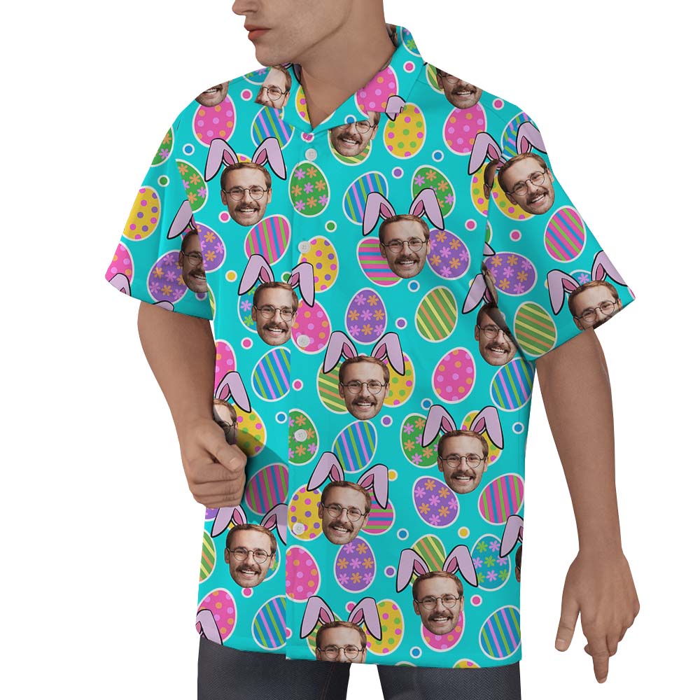 Easter Eggs Custom Face Hawaiian Shirt For Men