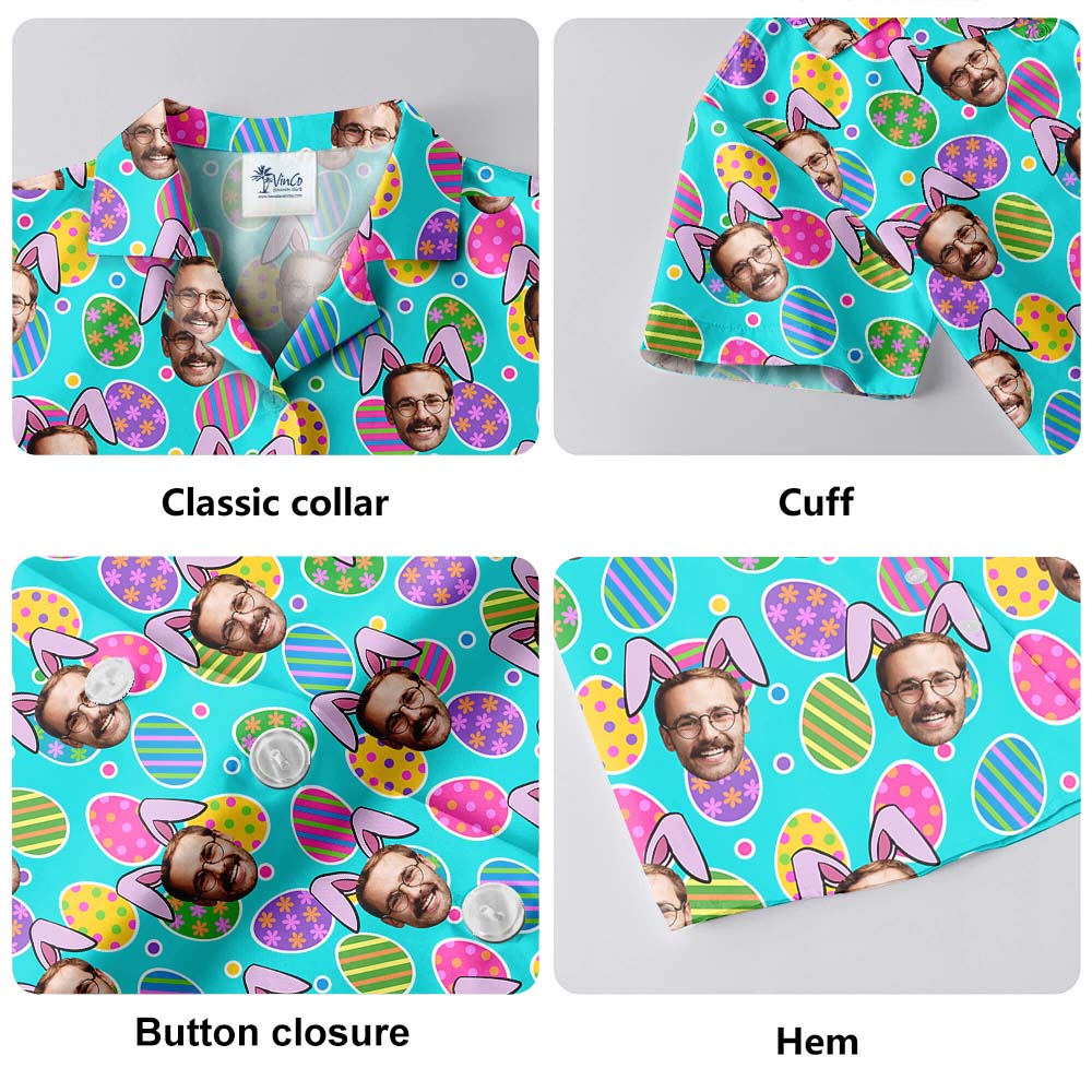 Easter Eggs Custom Face Hawaiian Shirt For Men