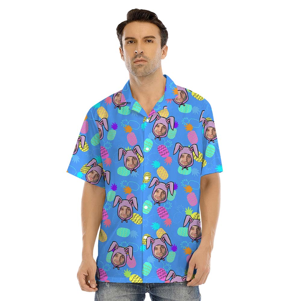 Happy Easter Matching Family Hawaiian Outfits With Custom Face