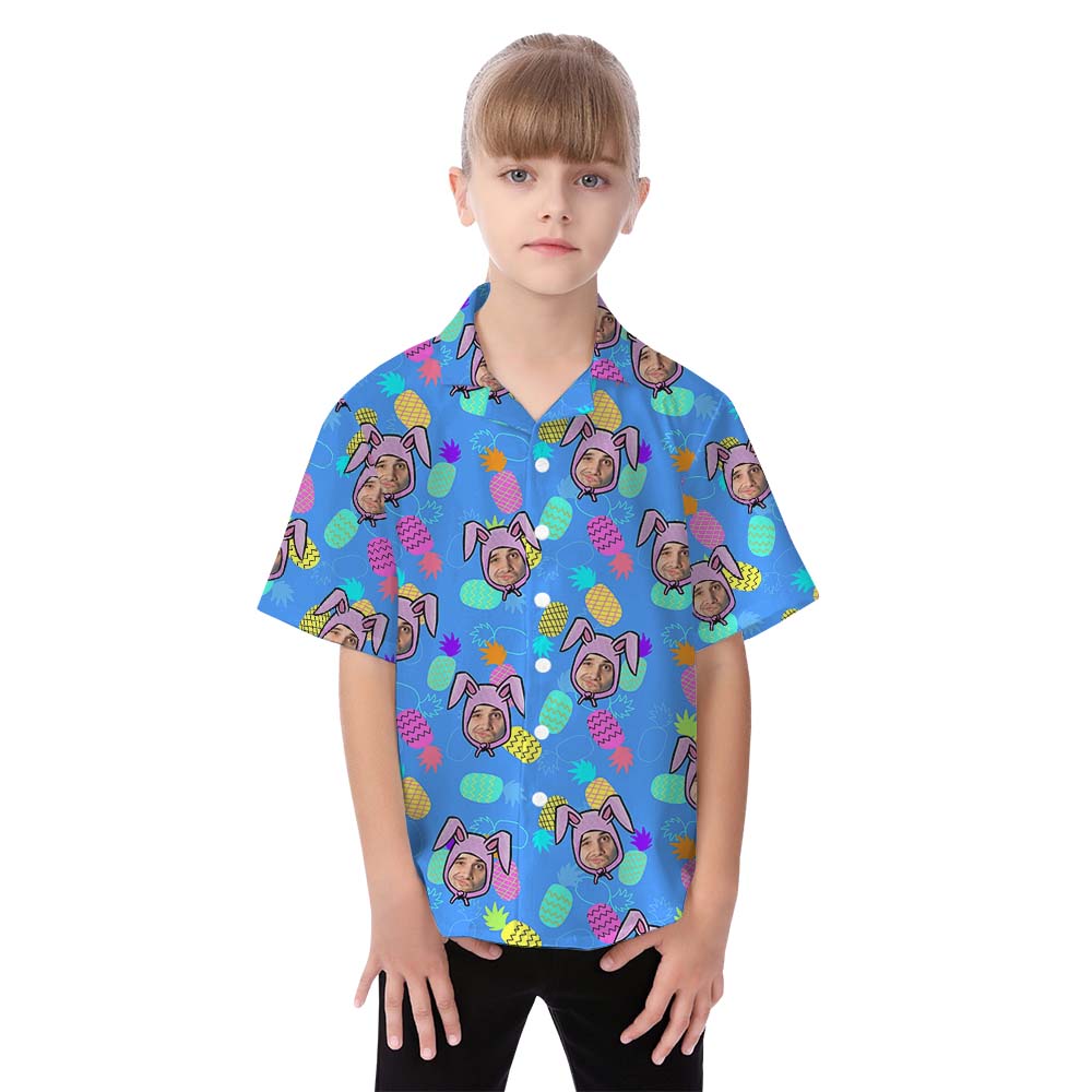 Happy Easter Matching Family Hawaiian Outfits With Custom Face