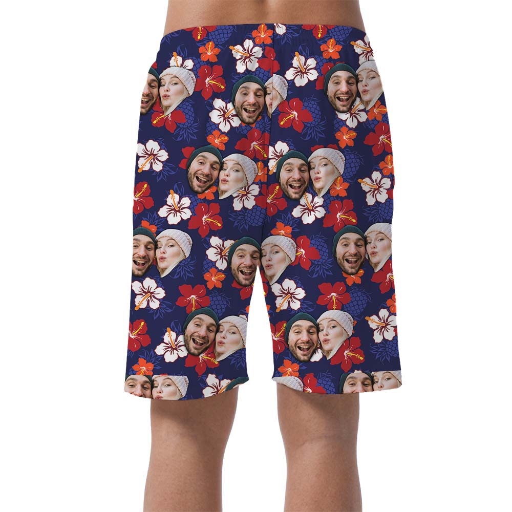 Hawaiian Custom Couple Face Shorts Men