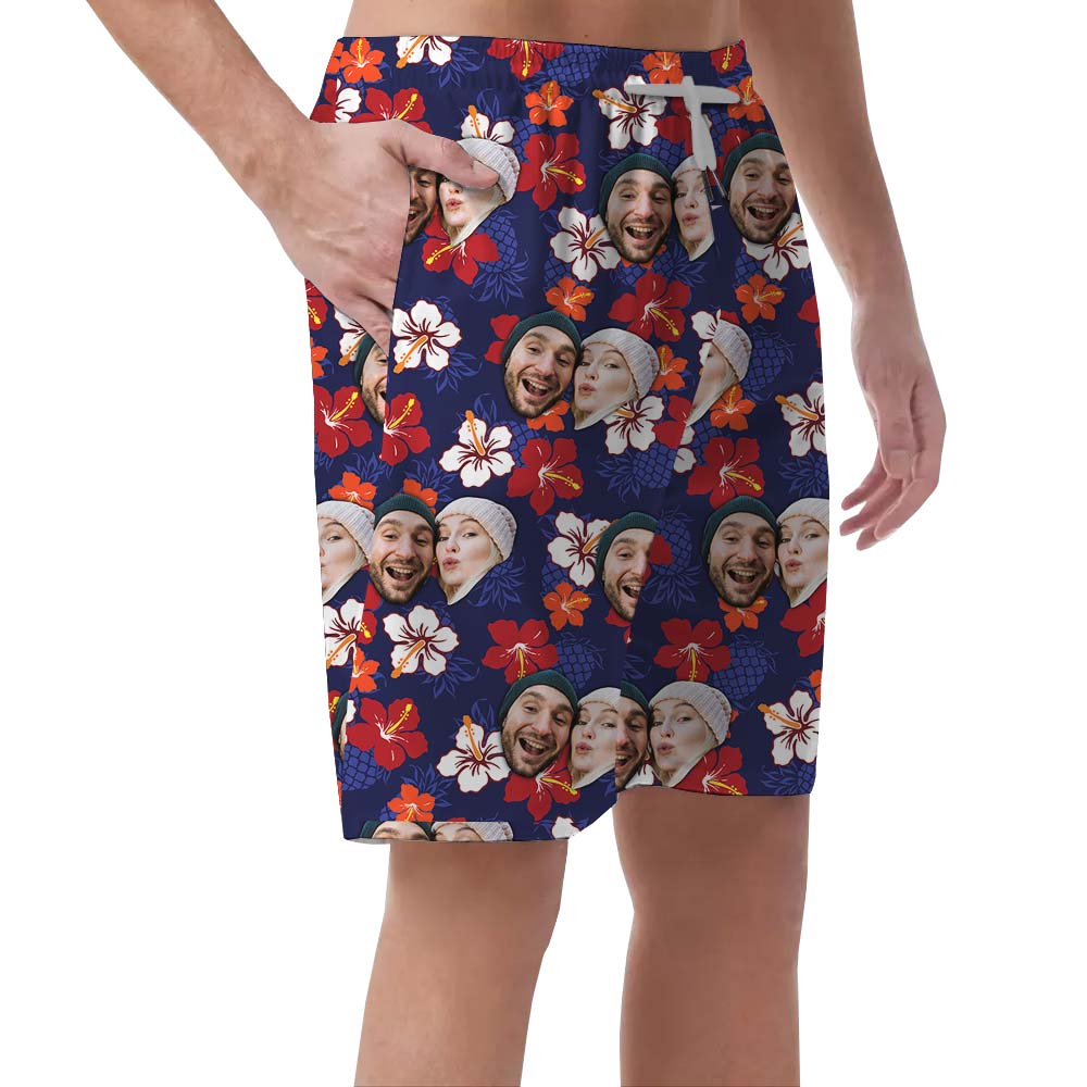 Hawaiian Custom Couple Face Shorts Men