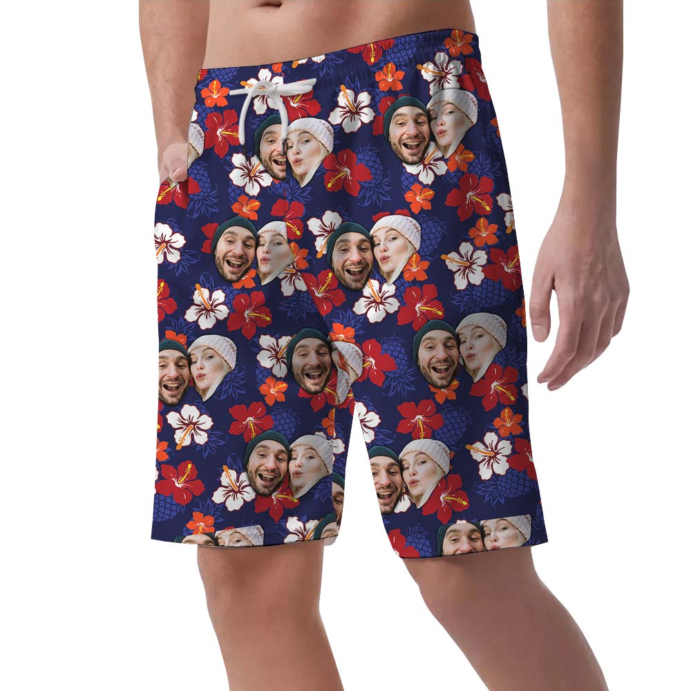 Hawaiian Custom Couple Face Shorts Men