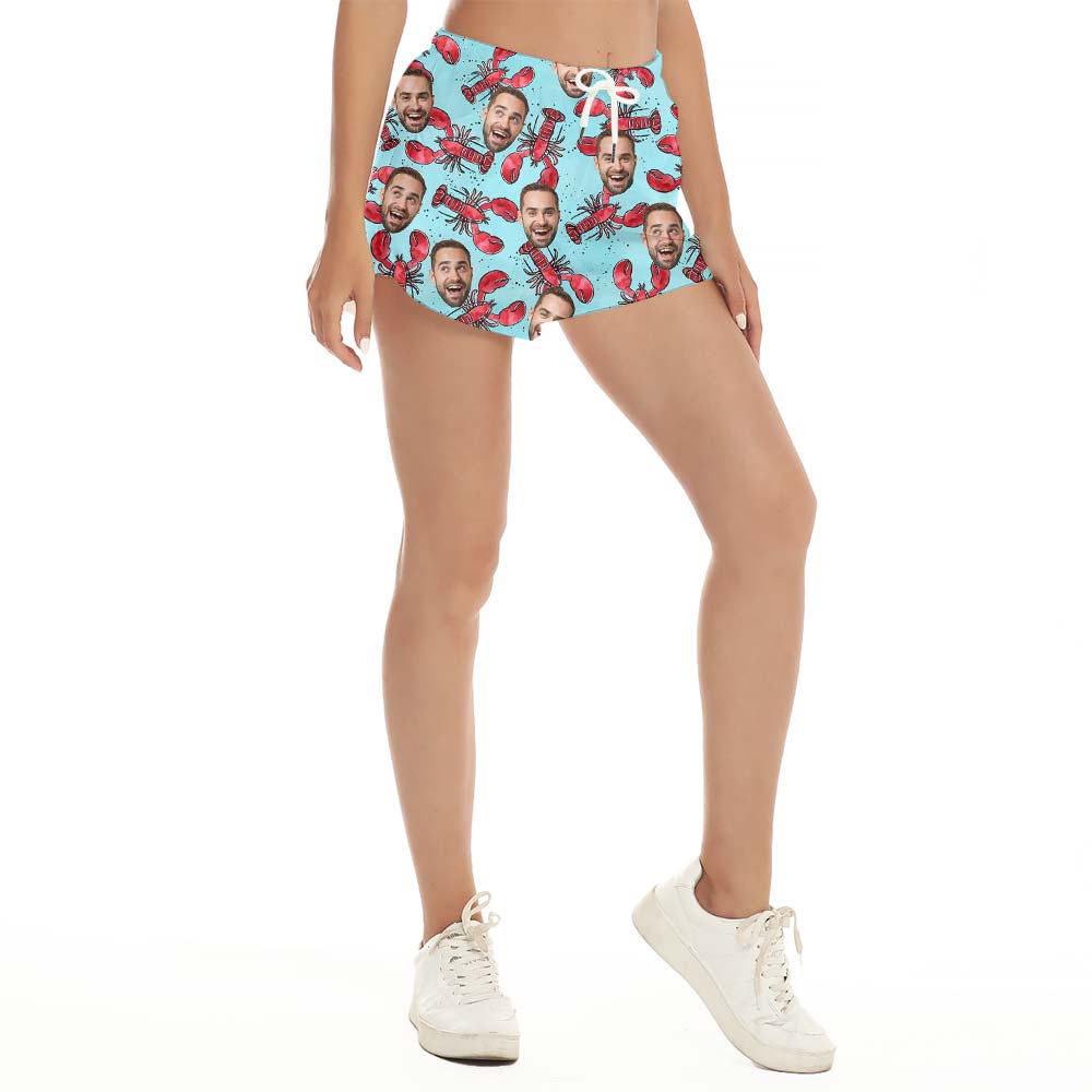 Hawaiian Custom Face Crab Shorts Women