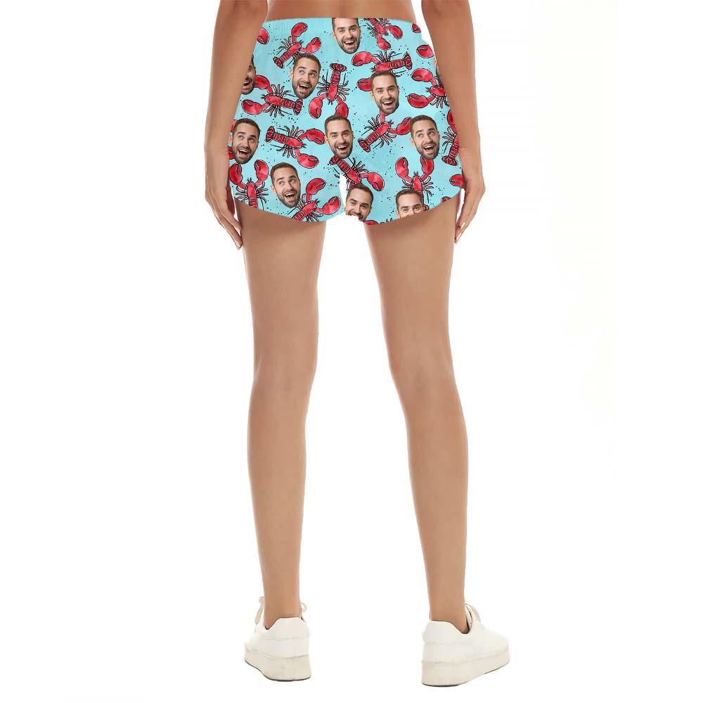 Hawaiian Custom Face Crab Shorts Women