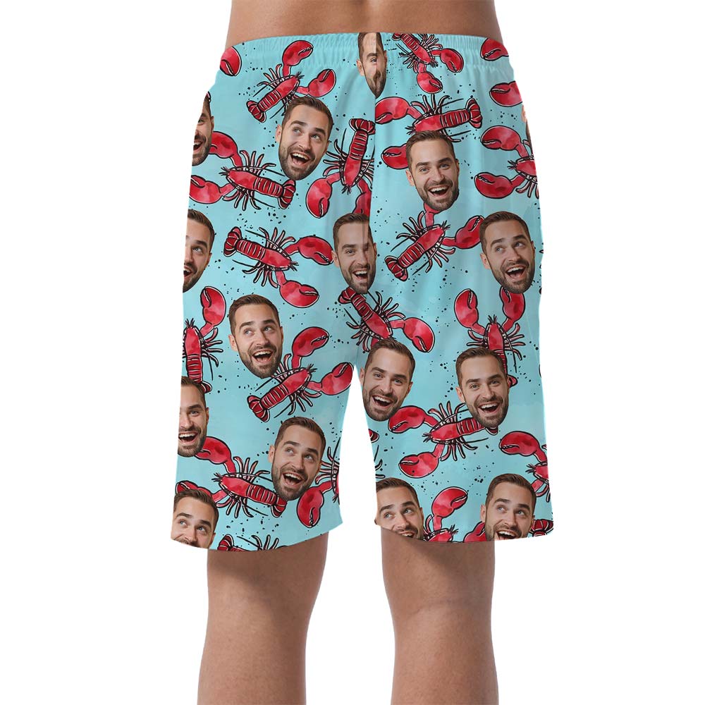 Matching Custom Face Crab Hawaiian Shorts Men