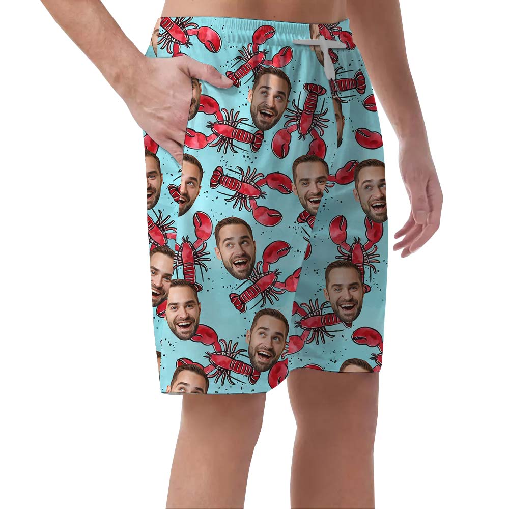 Matching Custom Face Crab Hawaiian Shorts Men