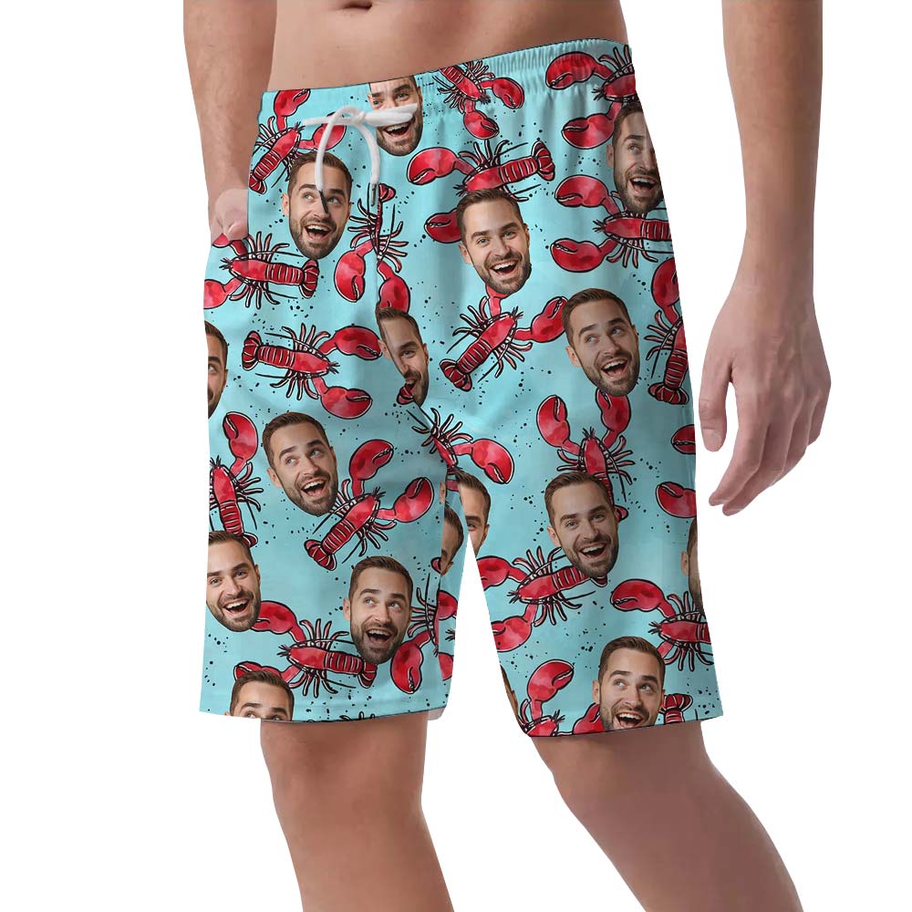Matching Custom Face Crab Hawaiian Shorts Men