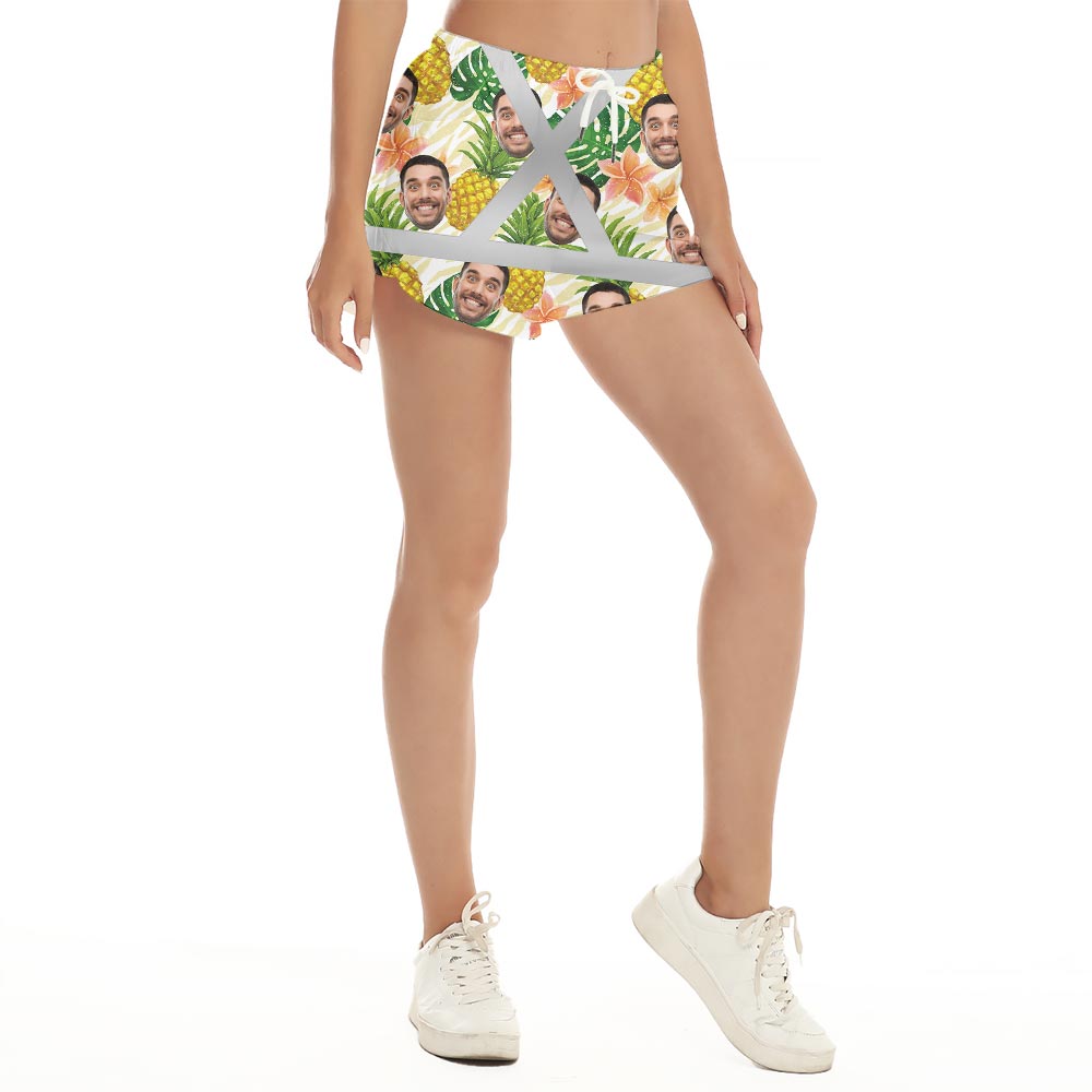 Hawaiian Custom Face Hi Vis Shorts Women