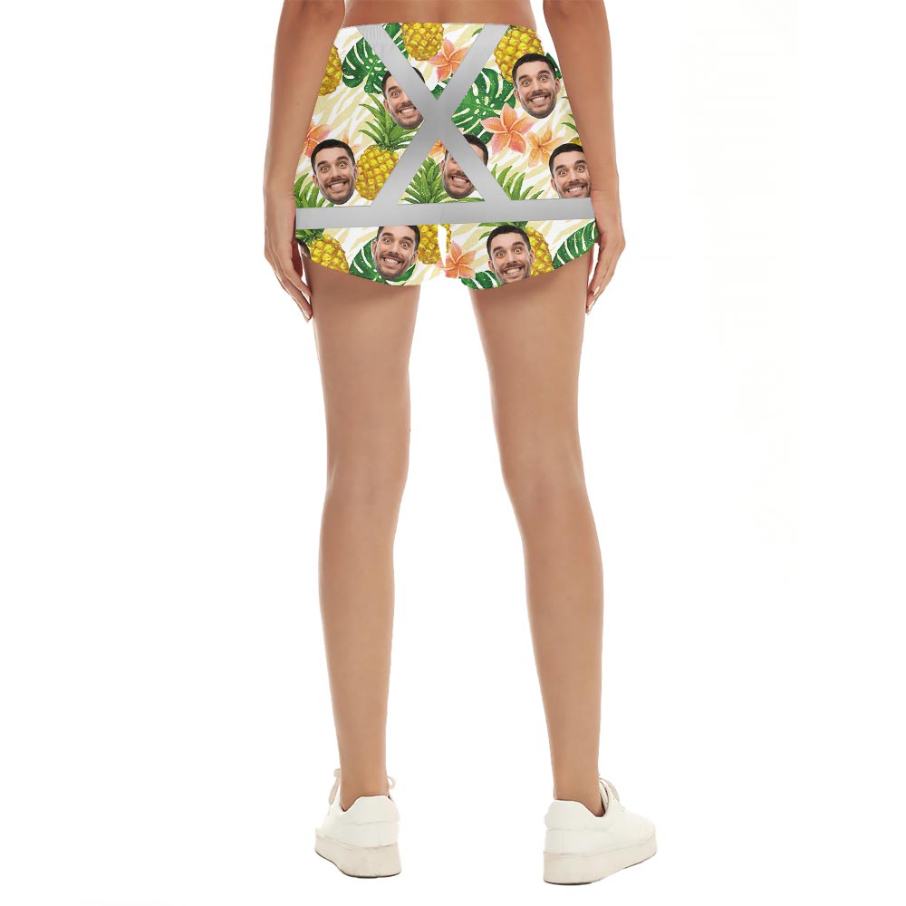 Hawaiian Custom Face Hi Vis Shorts Women