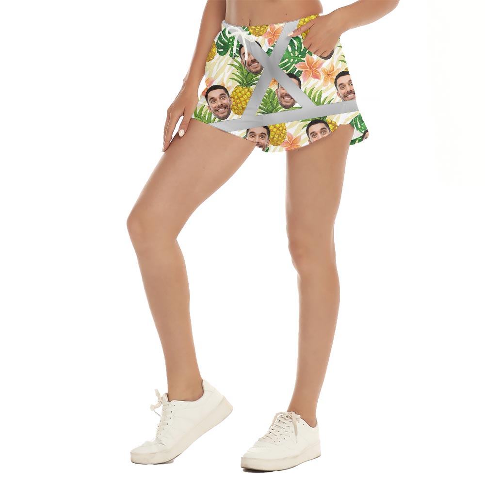 Hawaiian Custom Face Hi Vis Shorts Women